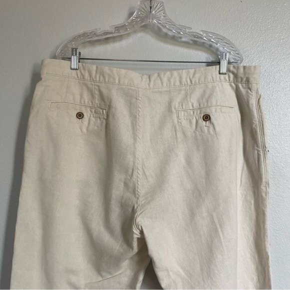Zara Linen Cotton Tapered Pants - Picture 7 of 10